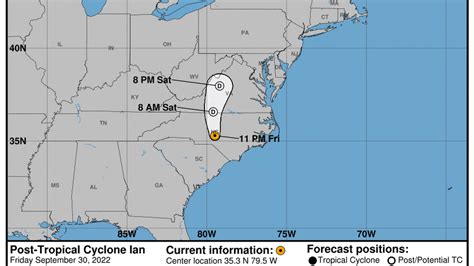 Post Tropical Cyclone Ian Path Advisory And Warnings Miami Herald