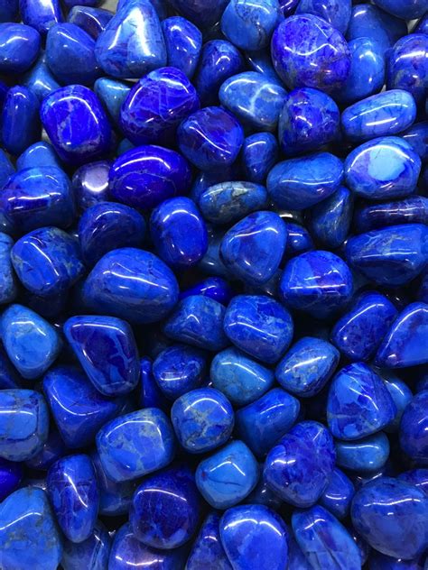 Tumbled Stones Howlite Dark Blue Tumbled Stone G