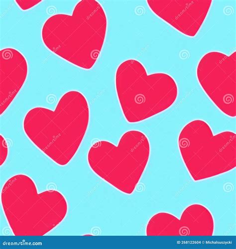 Valentine Seamless Hearts Pattern Stock Illustration Illustration Of