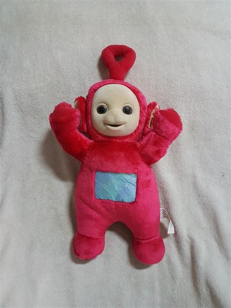 Teletubbies Po Red Plush Stuffed Doll Toy Talking Tummy Vintage