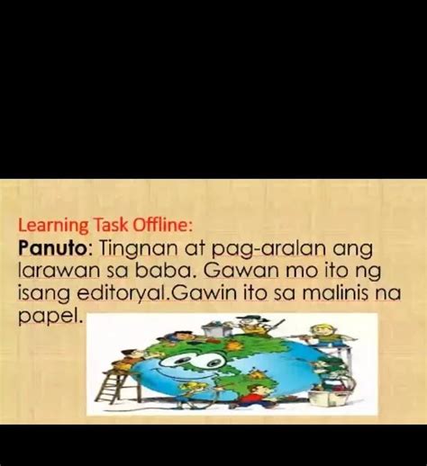 Learning Task Offline Panuto Tingnan At Pag Aralan Ang Larawan Sa