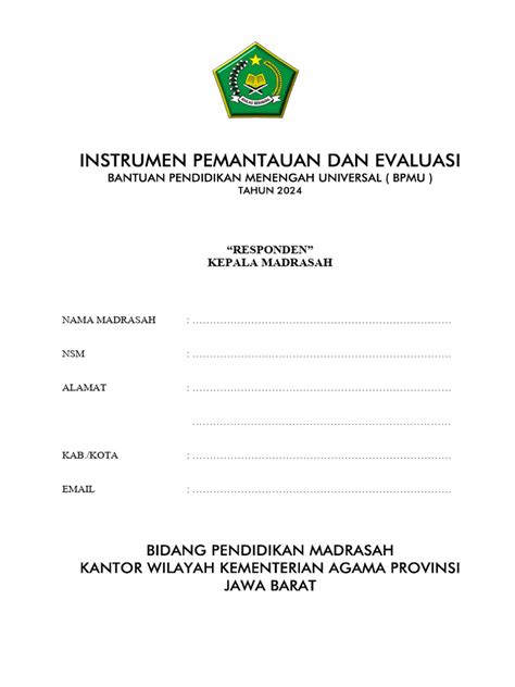 Instumen Verval Laporan Bpmu 2024 Pdf