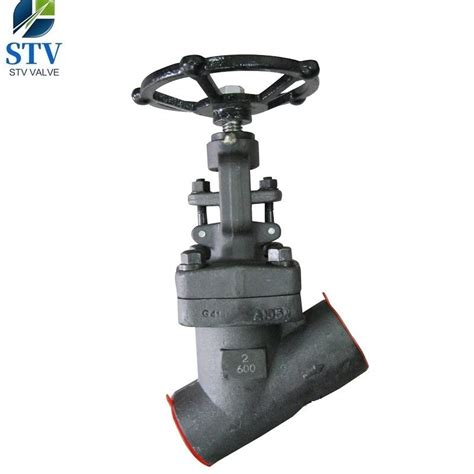 Y Type Forged Globe Valve Class 600 Lb A105n Hand Wheel Operated Sw Ends 2 Inch China Valve