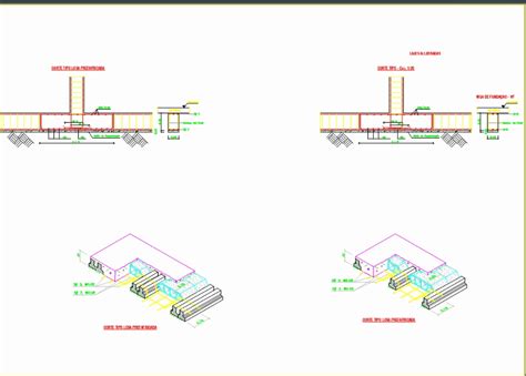 Planos De Detalle De Losa Prefabricada En Dwg Autocad Losas Hot Hot