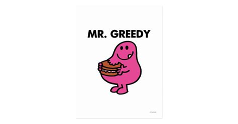 Mr. Greedy Eating Cake Postcard | Zazzle.com