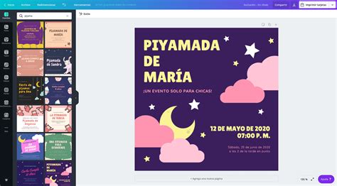 Crea Invitaciones Para Pijamada Online Gratis Canva