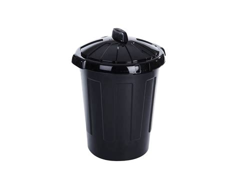 Black Dustbin And Lid 80l