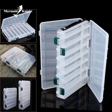 Fishing Lure Box Double Sided Spinner Bait Minnow Popper 14