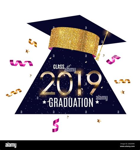 Congratulations On Graduation 2019 Class Background Illustration Stock