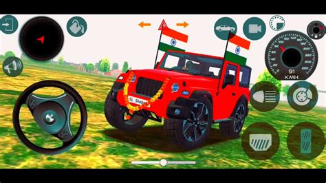 Dollar Song Modified Mahindra Red Thar👿 Indian Cars Simulator 3d