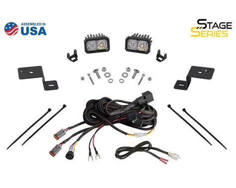 Diode Dynamics Stage Series Ss3 Pro Backlit Ditch Light Kit White Combo Ford F 150 2021 2023