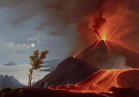 MOUNT VESUVIUS Eruption 1839 Naples Italia Drawing by Mark White | Pixels