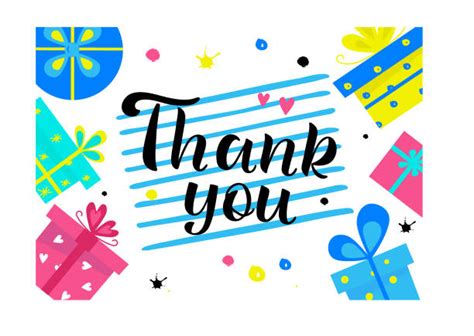 Cartoon Hand Writing Thank You Illustrations Royalty Free Vector