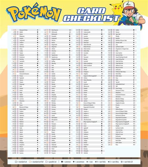 7 Best Printable Pokemon Checklist PDF For Free