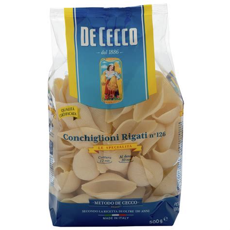 De Cecco Conchiglioni Rigati No 126 500g