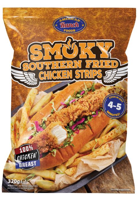 American Ranch Smoky Southern Fried Chicken Strips Consort Frozen Foods