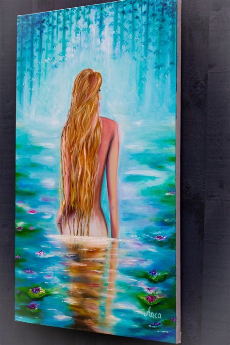 Nude Painting Nude Art Nude Women Lakeside Painting Modern - Etsy Canada