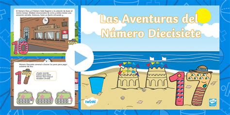 PowerPoint Las Aventuras del Número Diecisiete Twinkl