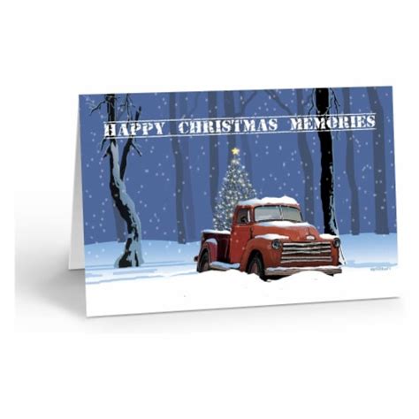 Stonehouse Collection Classic Red Truck Holiday Card 18 Christmas