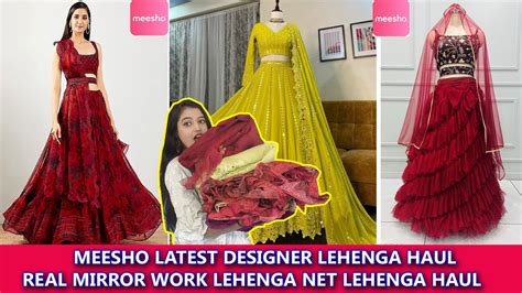 MEESHO LATEST DESIGNER LEHENGA HAUL MEESHO GOWN HAUL 2022 REAL MIRROR