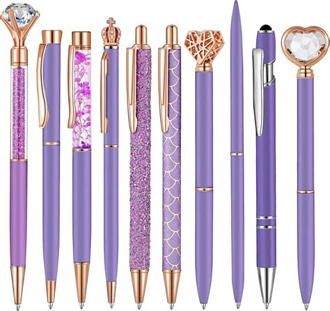 Amazon Pcs Purple Pens Gifts For Women Metal Ballpoint Pens