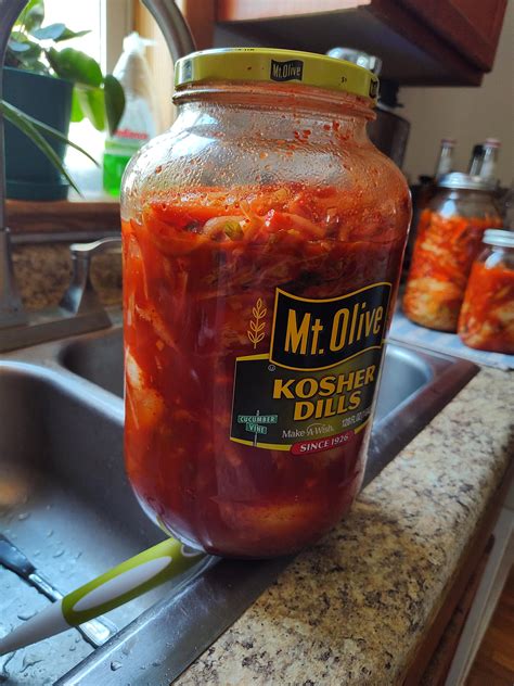 I knew I kept this giant pickle jar for a reason! : r/kimchi