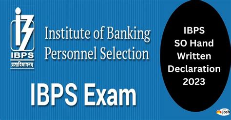 IBPS SO Handwritten Declaration 2023 Sample Format Dimensions Thumb