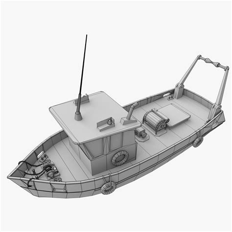 Old Fishing Boat 3d Model 59 Blend Fbx Obj Free3d