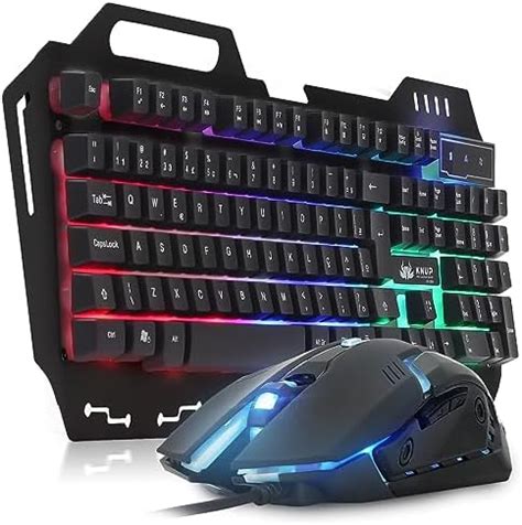 Kit Teclado Semi Mecânico Gamer Suporte Celular Led Rgb Multimídia