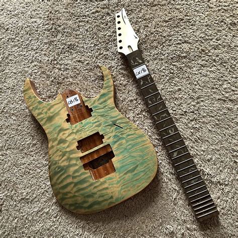 Ibanez Guitar Neck With Hh Mahogany Body Quilted Maple Top Reverb