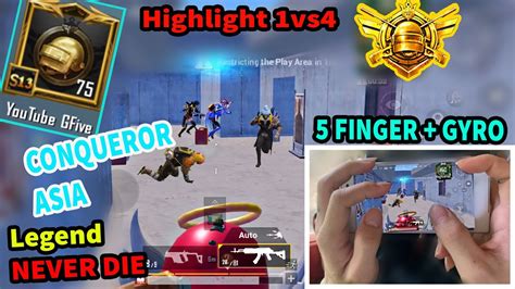 IPHONE X 5 Finger Full Gyro Highlight 1vs4 CONQUEROR ASIA HANDCAM