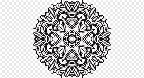 Black And White Pattern Indian Mandala Symmetry Monochrome Material