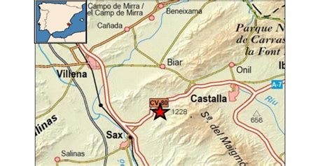 El Interior De La Provincia De Alicante Registra Tres Terremotos En