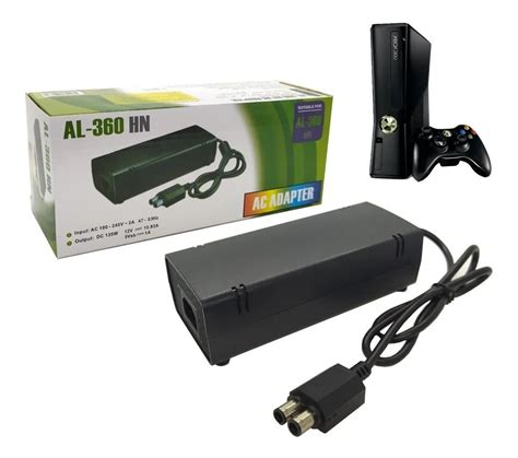 Fonte Xbox Slim Pinos Bivolt Cabo De Energia Biv M S