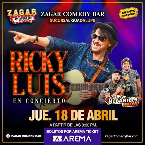 Ricky Luis En Zagar Comedy Bar Guadalupe AREMA Ticket