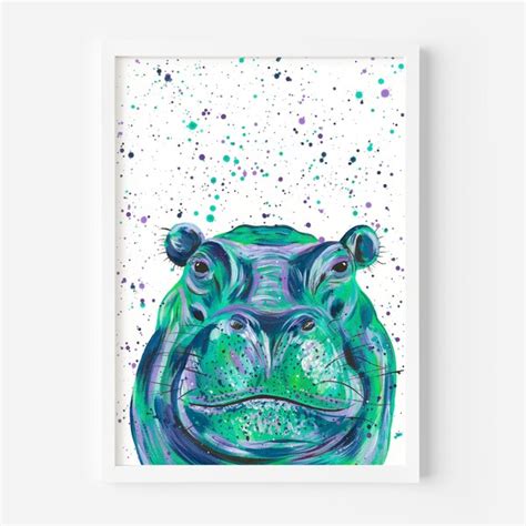 Hippo Painting - Etsy