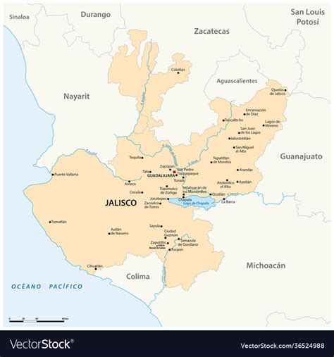 State Of Jalisco Mexico Map Ricca Chloette