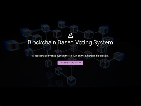 Blockchain Based Voting System Demo Youtube