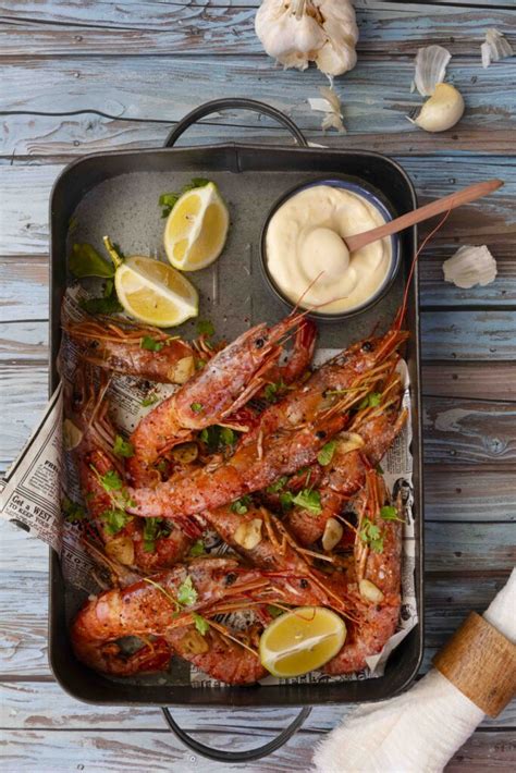 Gegrilde Gamba S Met Knoflookmayonaise Secretos Del Sur