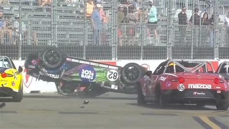 IMSA Mazda MX 5 Cup 2022 Crashes Compilation YouTube