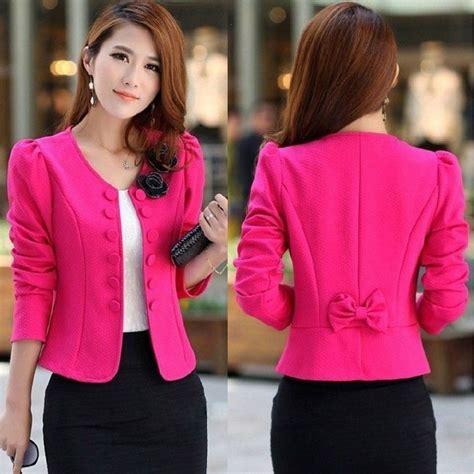 Korean Style Women Blazer Fashion Coat Ladies Slim Short Blazer Jackets