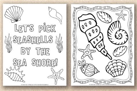 Seashell Coloring Pages - Life is Sweeter By Design