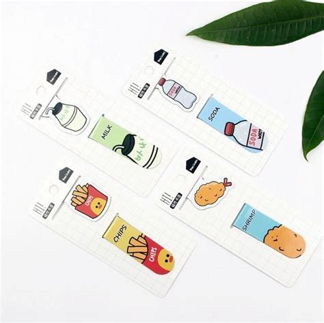 2 Pcs Korean Snack Bookmarks Kawaii Pens Bookmarks Handmade Bookmarks