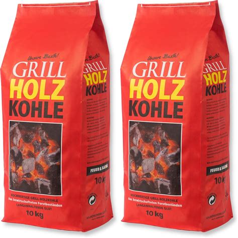 20kg Premium Holzkohle Unsere Beste 100 Made IN Germany Grillkohle