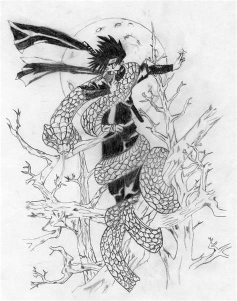 Sasuke With A Snake By Sasukecm On Deviantart