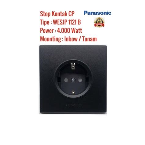 Jual Panasonic Stop Kontak Engkel Cp Minimalis Black Wesjp 1121b