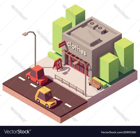 Isometric Clothing Store Royalty Free Vector Image