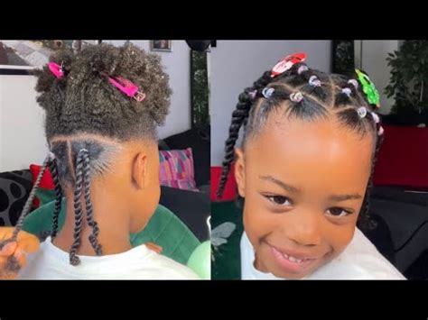 Rubber band hairstyle for little black girls | type 4 natural hair ...