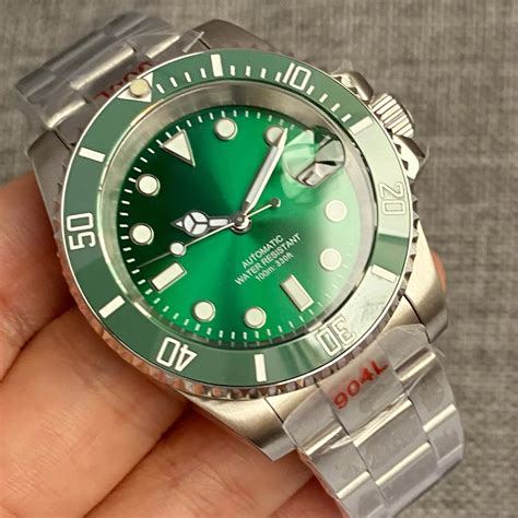 40mm Tandorio Forest Green Luminous Dial With Green Ceramic Bezel Nh35a