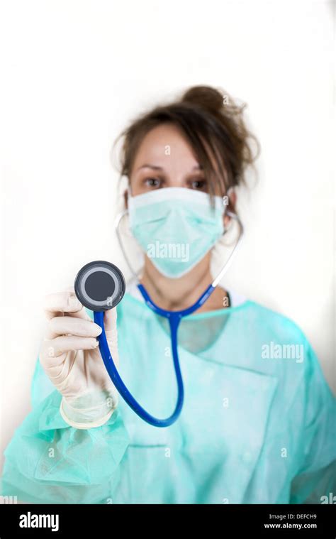 young doctor with stethoscope Stock Photo - Alamy